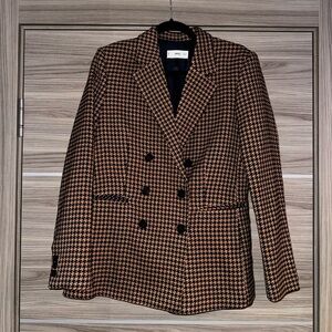 Women’s Mango Houndstooth Blazer-Medium